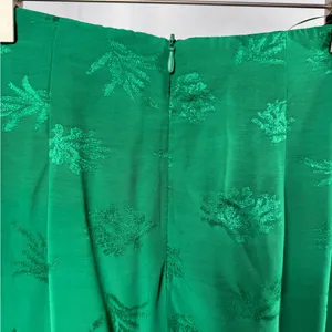 NWT Zara Vibrant‎ Green Knot Front Midi Skirt Size XS thumbnail 7