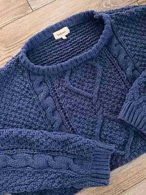 Bohme cable knit sweater size large thumbnail 2