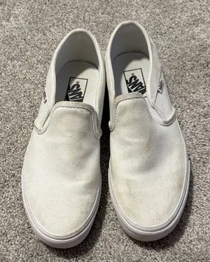 Vans Classic White Canvas Slip-Ons thumbnail 1