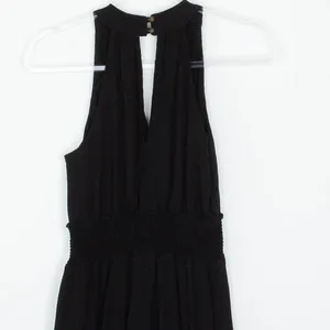 Anthropologie‎ Womens Black Bionda Plisse Jumpsuit Size S Smocked Waist Event thumbnail 11