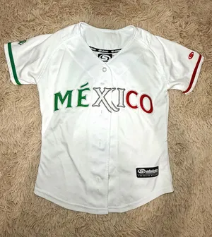 México White Jersey with Green & Red Accents thumbnail 1