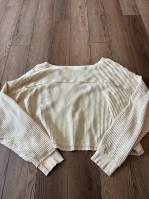 Altard state cropped waffle knit top thumbnail 3