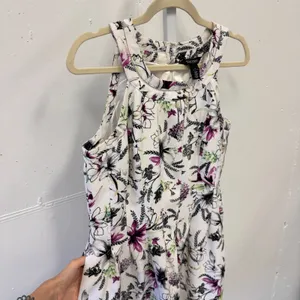 White House Black Market Floral Halter Sheath Knee Length Dress Size 12 Pockets thumbnail 3