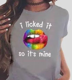 Nwot! Super fun gray T-shirt with fun sayings thumbnail 1