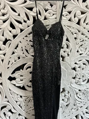 Windsor Black Sequin Gown thumbnail 4