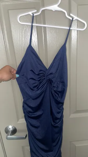 Lucy in the Sky Mini Dress Blue Sequin thumbnail 1