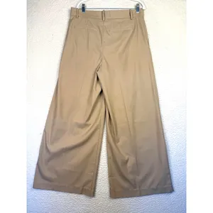 Madewell Pants Womens 8 Beige‎ Pleated Wide Leg High Rise Dress Twill Workwear thumbnail 2