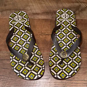 Tory Burch Platform Patterned Flip Flops thumbnail 1