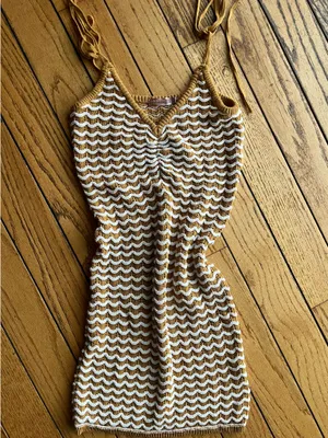 Skylar Rose Shoulder Tie Knit Dress thumbnail 2