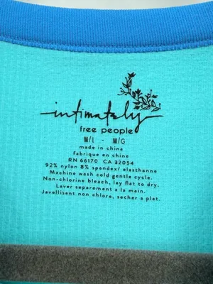 Free‎ People Make It Happen Brami M/L Aqua Sky Blue Ribbed Tank NWT thumbnail 5