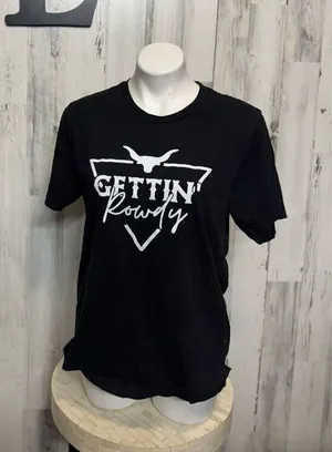 Getting rowdy tshirt woman’s size large Black thumbnail 1