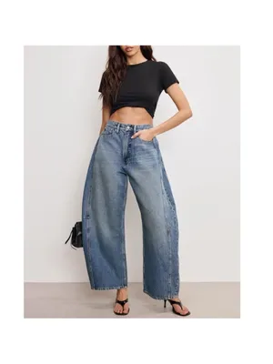 Good American‎ Extreme Barrel Jeans Size 4 27 NWT thumbnail 8