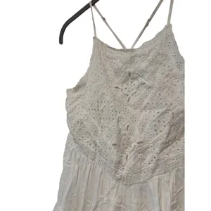 Lulus White Eyelet Lace Halter Dress M thumbnail 3