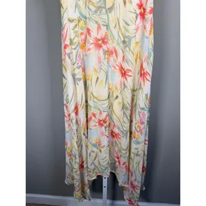 Sundance Size 6 Botanical‎ Floral Maxi Dress Handkerchief Hem Boho Resort thumbnail 5