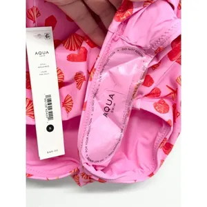 AQUA Swim Pink Seashell Starfish Tie Shoulder One Piece Swimsuit Size Small NEW thumbnail 6