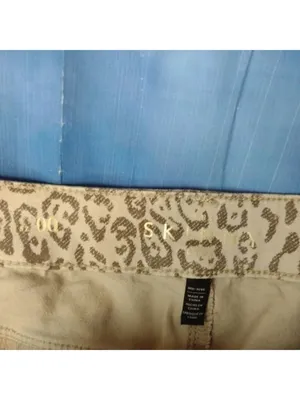 White HOUSE BLACK MARKET - brown leopard skinny jeans size 00 thumbnail 3