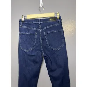 Express Skinny High Rise Jeans Womens 4L Dark Wash Blue Tall Slim Stretch Denim thumbnail 5