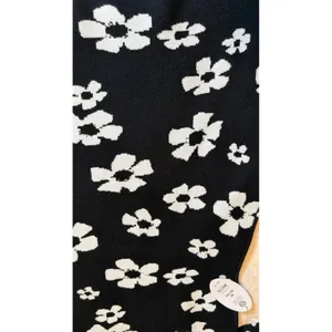 Scoop Black White Floral Knit Mock Neck Mini Sweater Dress SC2502152CM Womens M thumbnail 12