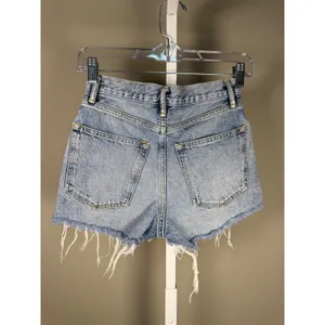 AllSaints Denim Shorts Raw Hem High Rise Festival Boho Summer Size‎ 25 thumbnail 3