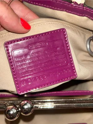 Coach Vintage Fuschia & Brown Signature Stripe Framed Carryall F19190 thumbnail 9