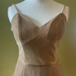 GLITTERY GOLD DRESS #prom thumbnail 2