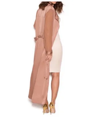 HOUSE OF CB Coryn Rose gold satin duster XS thumbnail 5