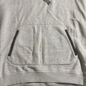 Lululemon Avenue Pullover Turtleneck Sweater Heathered Grey Cotton Fleece Size 8 thumbnail 4