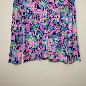 Lilly Pulitzer PJ Knit Long Sleeve Button Down Top thumbnail 3