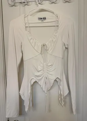 i.am.gia Svana Long Sleeve Top White thumbnail 1