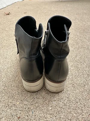 Silent D Nene Bootie Black Leather Platform Zip Ankle Boots thumbnail 7