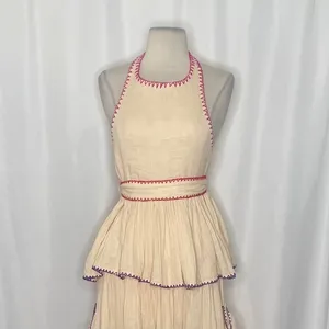 NWT!! FREE‎ PEOPLE Island Time Embroidered Set Skirt Halter Top Gauzy Small thumbnail 3