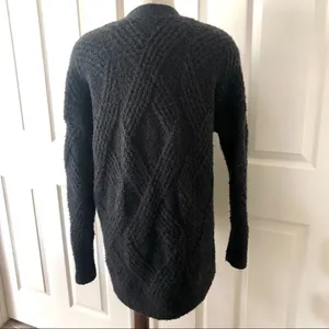 Anthropologie Moth wool blend grey cardigan sweater XS thumbnail 3