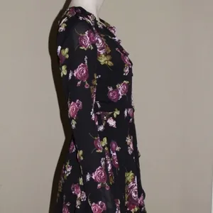 Takara Wrap Dress Spring Floral Ruffled‎ V Neck Size Small thumbnail 5