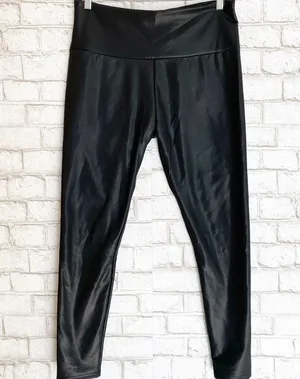 Viv Collection Faux Leather High Rise Leggings XL thumbnail 1