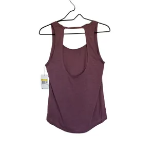 Nike Yoga‎ Womens Open Back Training Tank Top Plum Dust CJ3687-671 Small NWT thumbnail 9