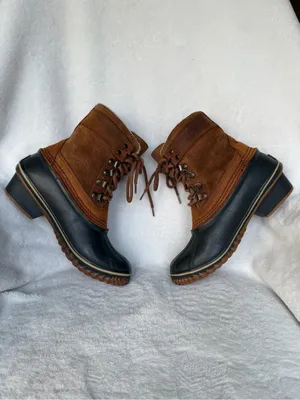 Sorel Fancy Lace II Womens Boots 6 Brown Waterproof Leather Lace Up Duck thumbnail 6