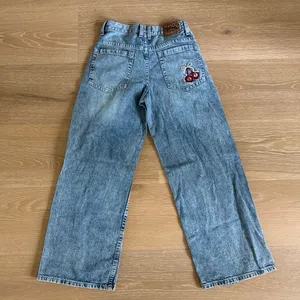 Deja Clark for Aeropostale Jeans Super Baggy 8 Ball Cherries Size XS Reg Blue thumbnail 5