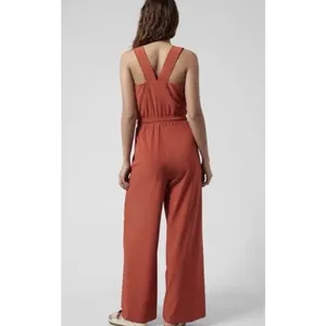 Athleta Savannah Jumpsuit Romper 4 Wide Leg Casual Current Red thumbnail 4