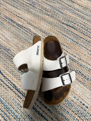 Birkenstock White Double Strap Birkenstocks thumbnail 3