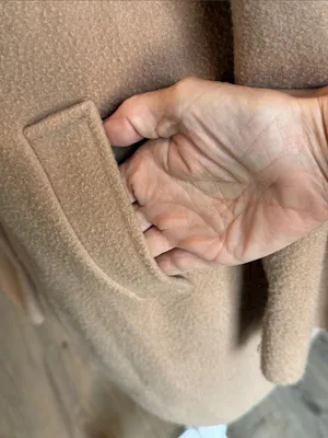 OLD NAVY Classic Camel Single-Button Wool-Blend Coat Size MP Minimalist Capsule thumbnail 4