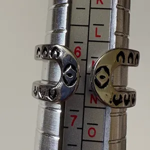 Sezane Boho Silver Tone Turquoise Wide Band Statement Ring Size 6.5 thumbnail 4