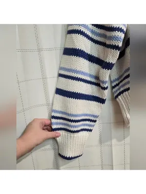 Madewell Ribbed Cotton Turtleneck Sweater in Stripe thumbnail 8