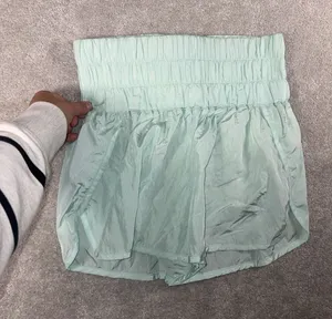 FP Movement The Way Home Shorts Women's M Mint Green Lined High Rise Free People thumbnail 1