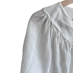 See By Chloe blouse M georgette chiffon crystal white‎ top thumbnail 8