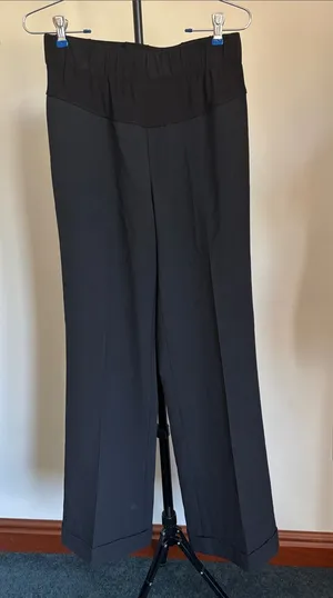 duo Maternity Black Wide-Leg Pull-On Maternity Pants thumbnail 1