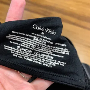Calvin Klein Wireless‎ T-Shirt Bra Womens Size Medium Black Everyday Comfort thumbnail 3