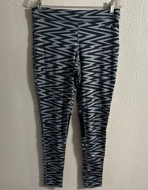 Nike Black and Gray Patterned Leggings thumbnail 1