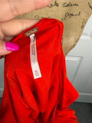 Free People Red Ruched Cowl Neck Open Back Top Size XL NWT thumbnail 10