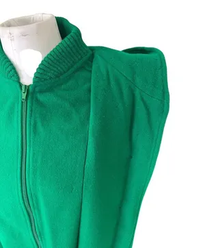 Vintage Authentic MacKintosh Vestcoat Navy Blue Green Button Wool Coat Hooded 14 thumbnail 3