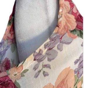 Vintage 90s Baby Pink Floral Crinkle Maxi Dress‎ Romantic Sleeveless Rayon Small thumbnail 9